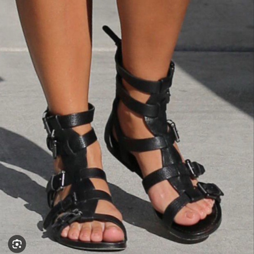 Women's Black Gladiator Sandals